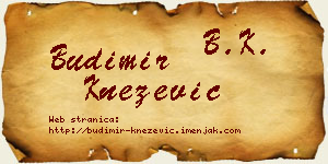 Budimir Knežević vizit kartica